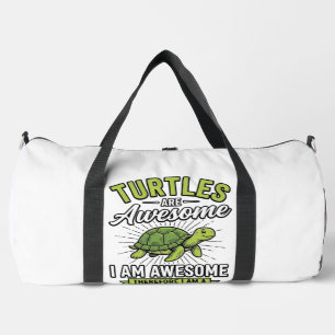 Vintage Turtles Are Awesome Funny Turtle Shirt_1 Duffle Bag