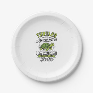 Vintage Turtles Are Awesome Funny Turtle Shirt_1 Paper Plate