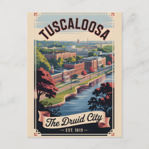 Vintage Tuscaloosa Alabama Retro Travel Postcard
