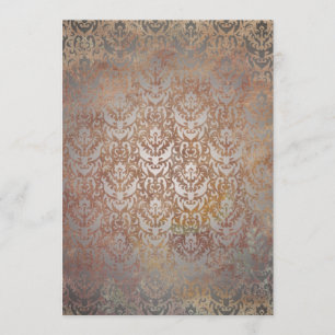 Vintage Tuscan Damask Invitation Backing