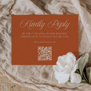 Vintage Tuscan Garden Wedding RSVP Card