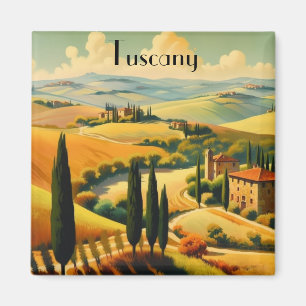 Vintage Tuscany Countryside Custom Text Magnet