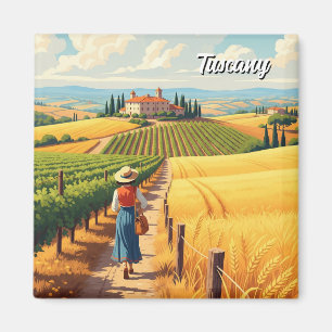 Vintage Tuscany Italy Countryside Magnet