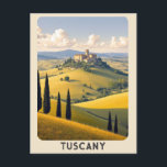 Vintage Tuscany Italy Villa Countryside Travel Postcard<br><div class="desc">Anyone would love to receive this vintage postcard featuring a retro illustration of an Italian villa in the countryside of Tuscany,  Italy!</div>