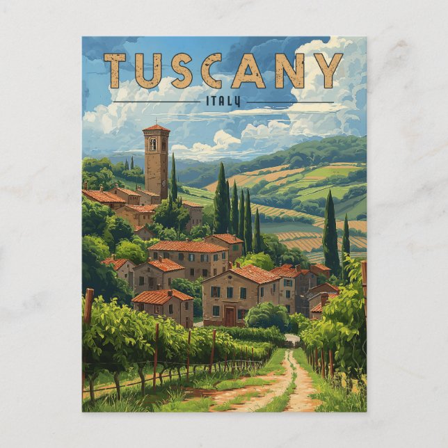 Vintage Tuscany Travel  Postcard (Front)