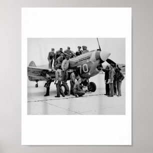 Vintage Tuskegee Pilots Usa Black History World Wa Poster