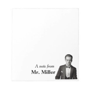 Vintage Tuxedo Gent Personalised Notepad