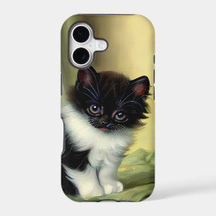 Vintage Tuxedo Kitten Illustration