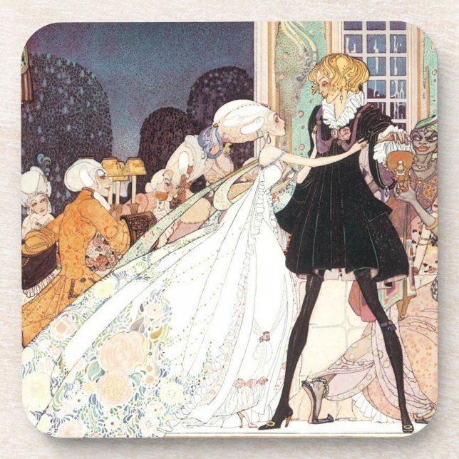 Vintage Twelve Dancing Princesses by Kay Nielsen Coaster (Front)