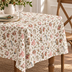 Vintage Twelve Days Christmas Story Tablecloth