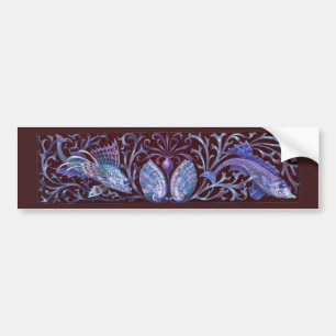 Vintage Twin Fishes Bumper Sticker