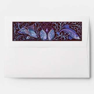 Vintage Twin Fishes Wedding Invitation Envelope