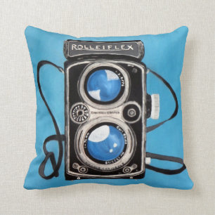 Vintage Twin Lens Camera Cushion