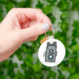 Vintage Twin Lens Reflex TLR Camera Key Ring
