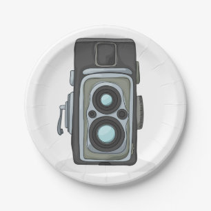 Vintage Twin Lens Reflex TLR Camera Paper Plate