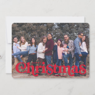 vintage type Christmas card candy stripe back