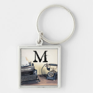 Vintage Type Writer Victorian Telephone Key Chain
