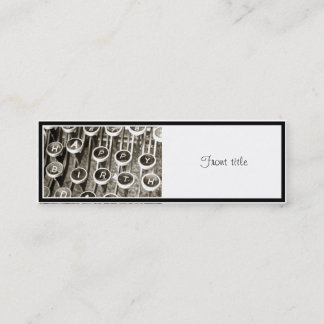Vintage Typewriter Birthday Greeting Mini Business Card
