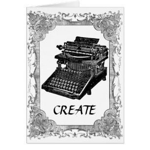 Vintage Typewriter Card