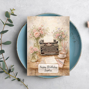 Vintage Typewriter Card