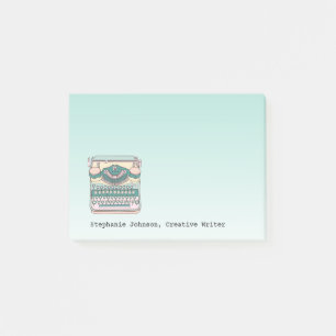 Vintage Typewriter Creative Writer Personalised Post-it Notes