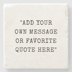 Vintage typewriter font custom message quote stone coaster