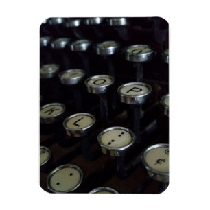 Vintage Typewriter Keys 3"x4" Photo Magnet
