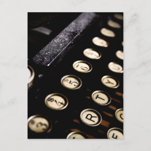 Vintage Typewriter Keys Postcard
