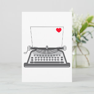 Vintage Typewriter Love Letter Invitation