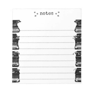 Vintage Typewriter Note Pad