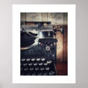 Vintage Typewriter Poster Print