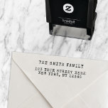 Vintage Typewriter Return Address Self-inking Stamp<br><div class="desc">Easily customise all text for a custom vintage typewriter return address stamp for invitations and cards.</div>