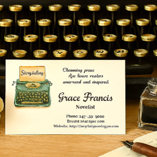 Vintage Typewriter Storyteller Business Card