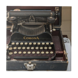 Vintage typewriter tile