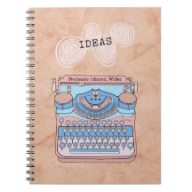Vintage Typewriter with Swirling Writer Ideas