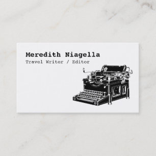 Vintage Typewriter Writer's Business Card