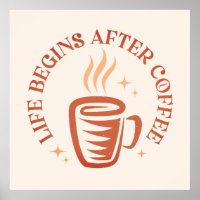 Vintage typographic design with coffee cup.