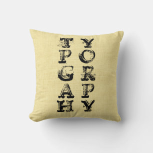 Vintage Typography Cushion