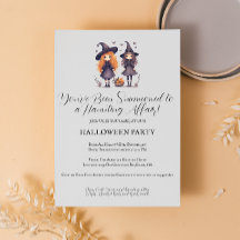  Vintage Typography Halloween Party Invitation