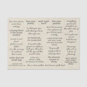 Vintage Typography Motivational Quotes  Tissue Paper