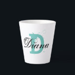 Vintage typography name monogram letter latte mug<br><div class="desc">Vintage typography name monogram letter Latte Mug. Monogrammed coffee cup with custom name initial. Personalised gifts for men and women. Make one for home or office. Elegant Birthday gift idea for him or her. Perfect for mum, sister, friend, wife, girlfriend, co worker, boss, dad, husband, grandpa, grandma, teacher, coach etc....</div>