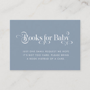 Vintage Typography Retro Books for Baby Shower Enclosure Card