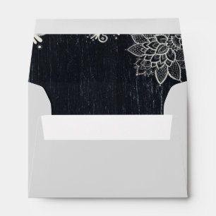 Vintage Typography rustic wedding chalkboard Envelope