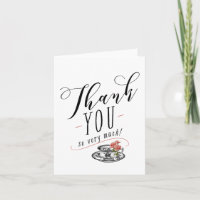 Vintage Typography Tea Party Thank You
