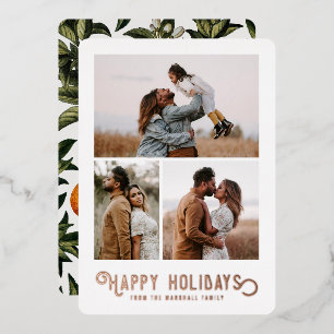 Vintage Typography Winter Oranges Photo 