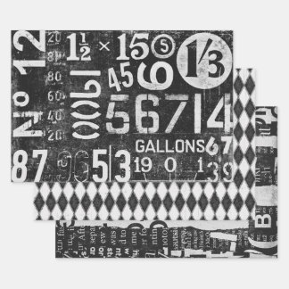 Vintage Typography Wrapping paper for decoupage