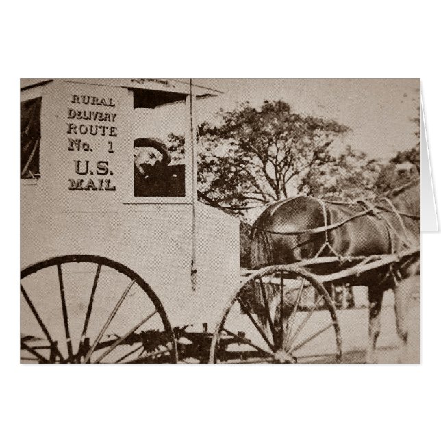 Vintage U.S. Mail Greeting Card (Front Horizontal)