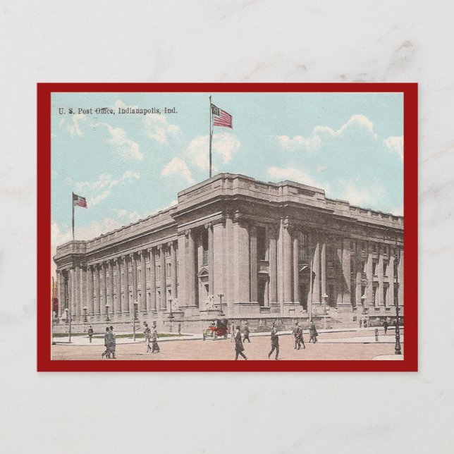 Vintage U.S. Post Office, Indianapolis Postcard (Front)