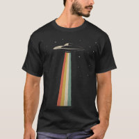 Vintage UFO Alien Abduction Retro Spaceship