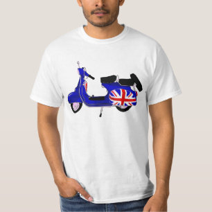 Vintage UJ Blue Scooter Art T-Shirt